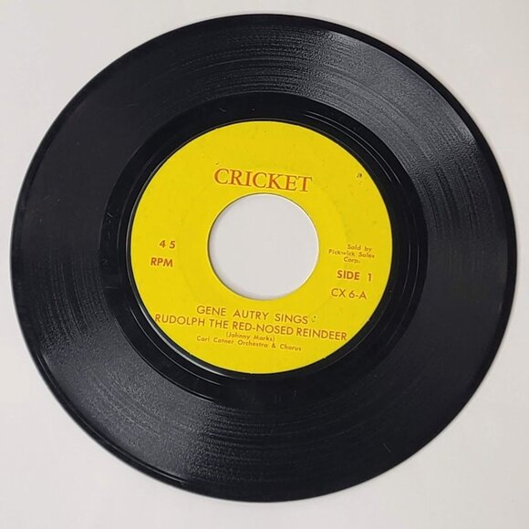 Gene Autry Rudolph The Red Nosed Reindeer / Tinker Town Santa Claus 45 RPM Vinyl - Picture 7 of 9